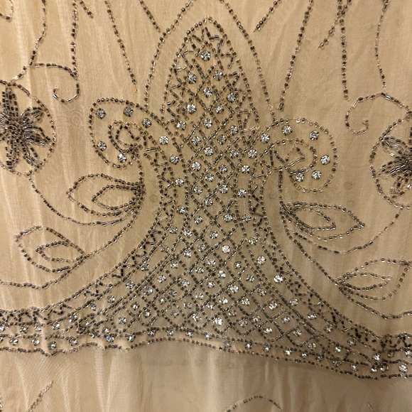 Rare  1920s Silk Hand Beaded Flapper Dress - Picture 3 of 9